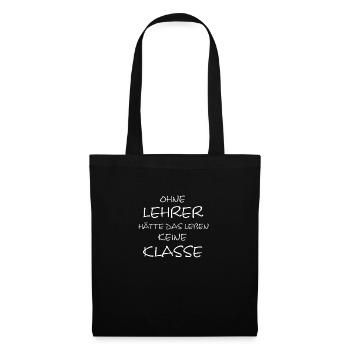 Drôle professeur sort de la classe cadeau - Sac en tissu - noir - Devant