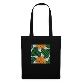 tissu wax kyoga vert - Sac en tissu - noir - Devant