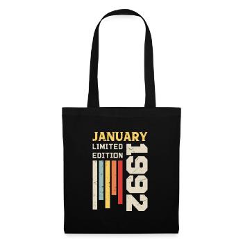 January 1992 - January 1992 Birthday Gift - Tote Bag - black - Front