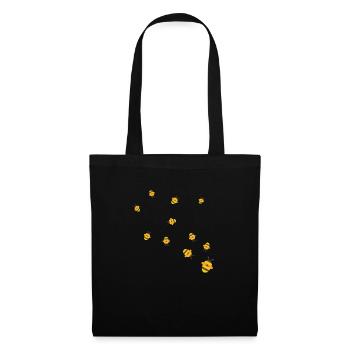 Abeille abeille abeille cadeau essaim enfants - Sac en tissu - noir - Devant