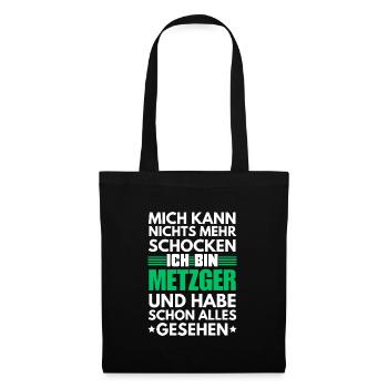 Nicht schockbarer Metzger - Stoffbeutel - Schwarz - Vorne