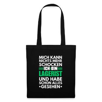 Nicht schockbarer Lagerist - Stoffbeutel - Schwarz - Vorne