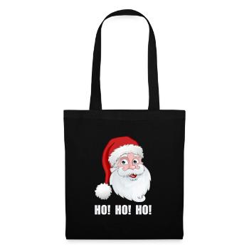 Père Noël ho ho ho - Sac en tissu - noir - Devant