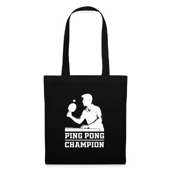 Champion de Ping Pong Dicton Cadeau Sports - Sac en tissu - noir - Devant