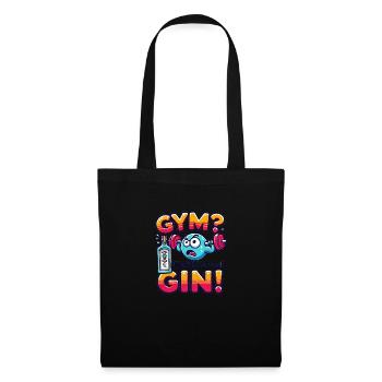 Gym? I Thought Gin! 🍸💪- Fitness Edition - Stoffbeutel - Schwarz - Vorne