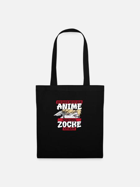 Nicht nur Anime, auch Zocker - Stoffbeutel - Schwarz