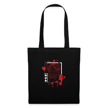 Anime Teufel - Samurai Oni Maske - Stoffbeutel - Schwarz - Vorne