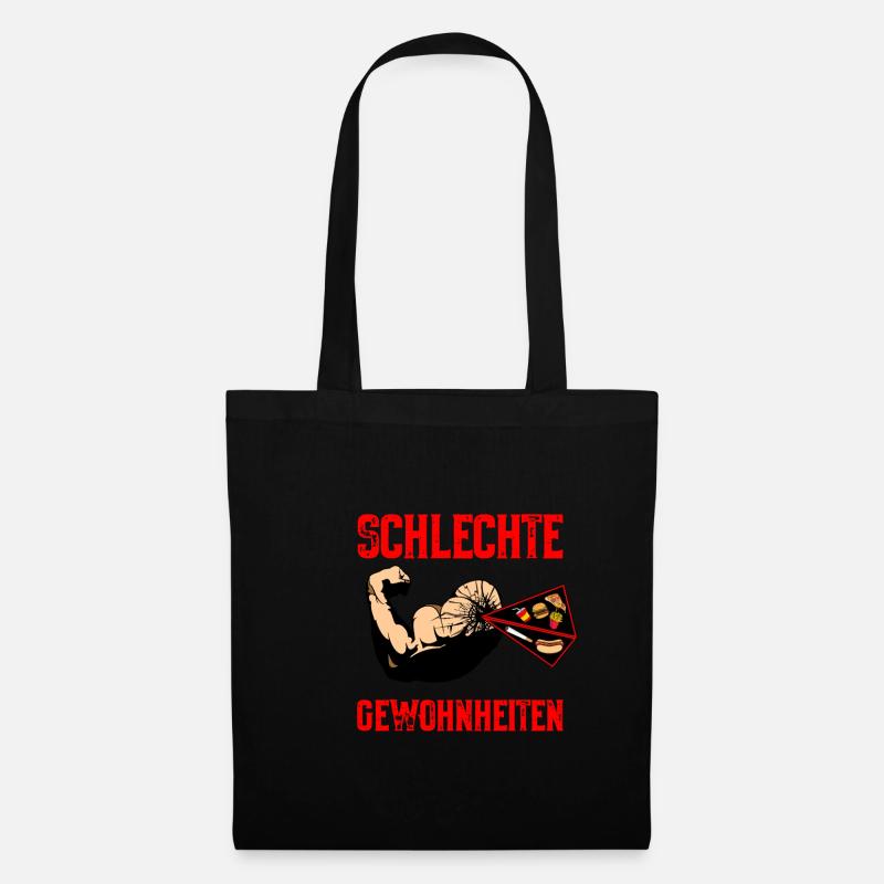 Schlechte Gewohnheiten - Stoffbeutel - Schwarz
