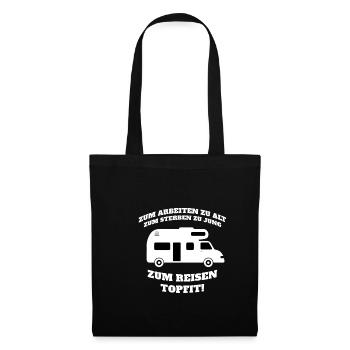 Top fit for travelling! - Tote Bag - black - Front