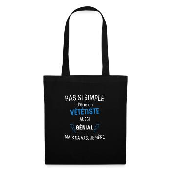 Vététiste Génial - Sac en tissu - noir - Devant