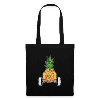 Ananas Fitness - Stoffbeutel - Schwarz - Vorne