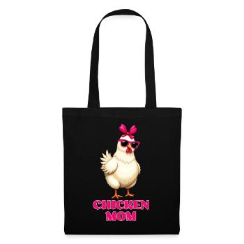 DRÔLE POULET MAMAN CHEMISE idée cadeau d’anniversaire femmes - Sac en tissu - noir - Devant