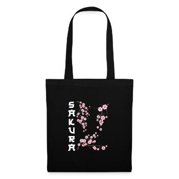 Japanese Cherry Blossom Sakura - Tote Bag - black - Front