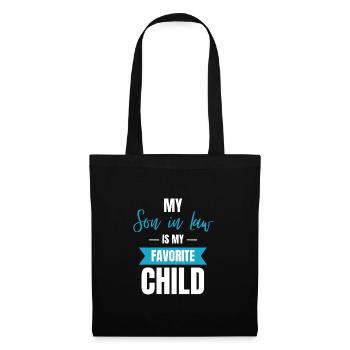 Le cadeau de gendre Son gendre est mon préféré - Sac en tissu - noir - Devant