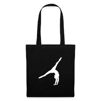Gymnast does cartwheels - Tote Bag - black - Front