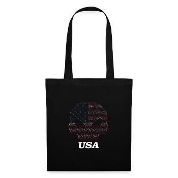 Skull Flag USA - Stoffbeutel - Schwarz - Vorne