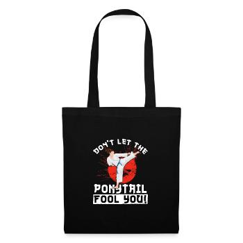 Ne vous laissez pas tromper par la queue de cheval - Sac en tissu - noir - Devant