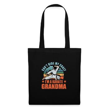 Je ne peux pas cacher ma folie Je suis une grand-mère karaté - Sac en tissu - noir - Devant