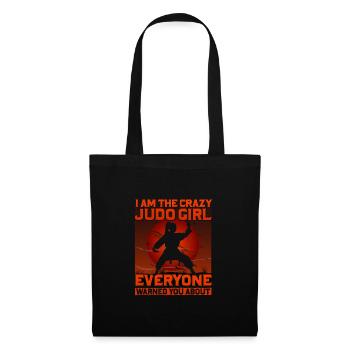 Ich bin das verrückte Judo-Mädchen, vor dem dich alle gewarnt haben - Stoffbeutel - Schwarz - Vorne