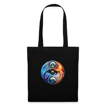 Yin Yang - Sac en tissu - noir - Devant