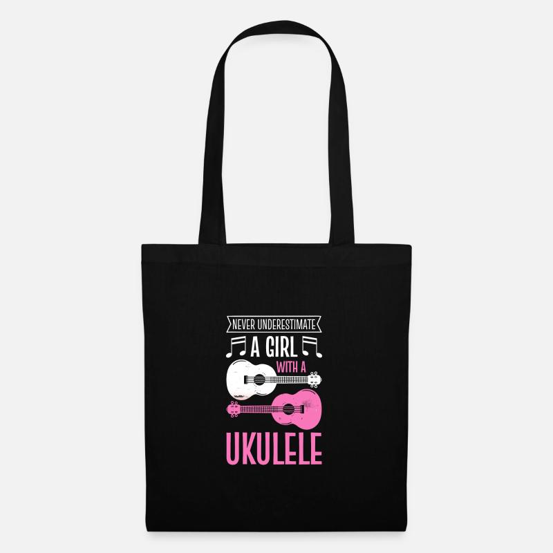 Musiker Uke Ukulele Unikate Ukulelist - Stoffbeutel - Schwarz