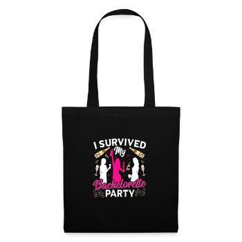 Douche nuptiale Mariage Enterrement de vie de jeune fille a survécu - Sac en tissu - noir - Devant