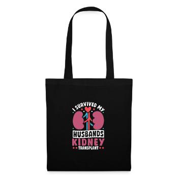 J’ai la greffe de rein de mon mari - Sac en tissu - noir - Devant