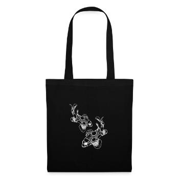 Poisson-clown vintage tacheté - Sac en tissu - noir - Devant