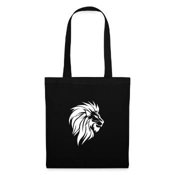 Evil Lion Head Tattoo Style Elegant Mane - Tote Bag - black - Front