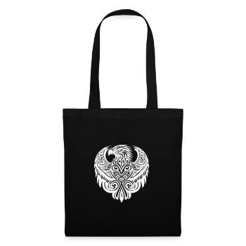 Eagle Head Logo in Tattoo Cartoon Style - Tote Bag - black - Front