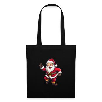 Santa Claus Drabbing with beard and hat - Tote Bag - black - Front
