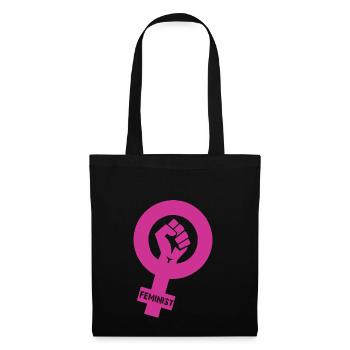 féministe - Sac en tissu - noir - Devant