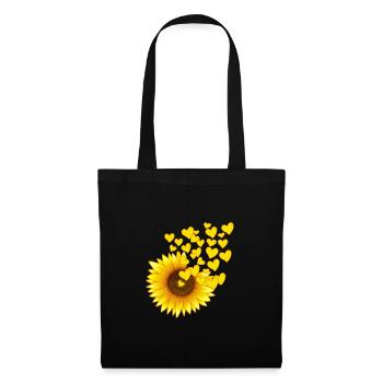 gärtner sonnenblume kleingarten blumenkind - Stoffbeutel - Schwarz - Vorne