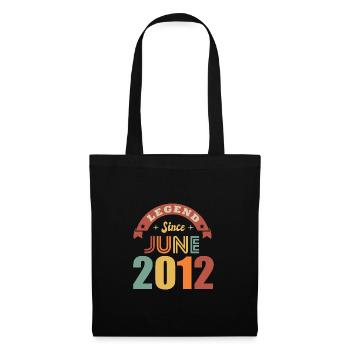 Anniversary 10 years legend born in June 2012 - Tote Bag - black - Front