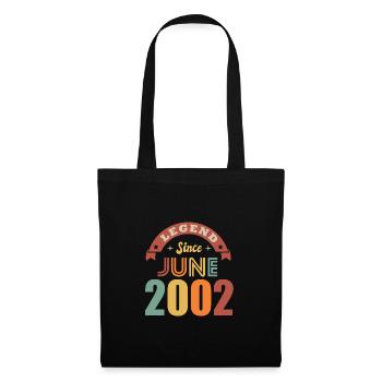 Anniversary 20 years legend born in June 2002 - Tote Bag - black - Front