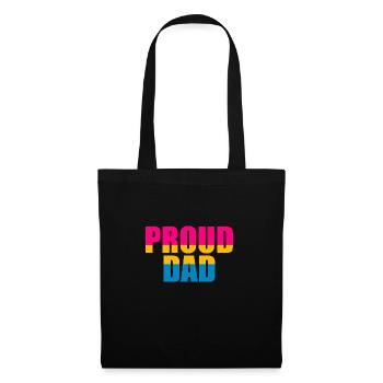 Proud Papa LGBTQ Father's Day Gift Pansexual - Tote Bag - black - Front