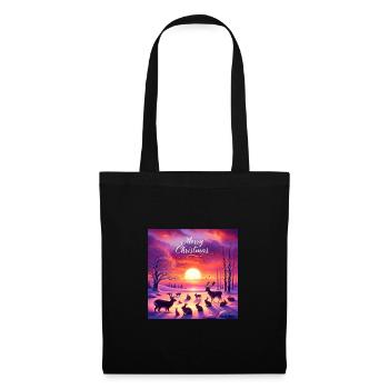 Merry Christmas Deer & Rabbit - Tote Bag - black - Front