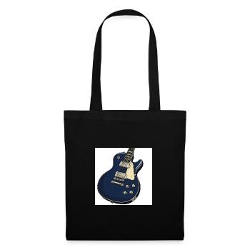 E-Gitarre - Bank - Rock - Rock 'n' Roll - Vintage - Stoffbeutel - Schwarz - Vorne