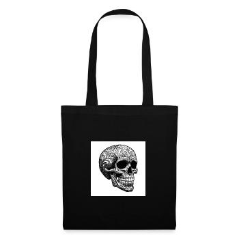 Crâne : symbole de mort et de rébellion - Sac en tissu - noir - Devant