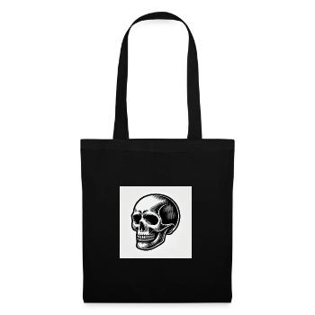 Totenkopf: Symbol des Todes und der Rebellion - Stoffbeutel - Schwarz - Vorne