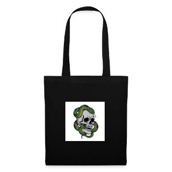 Skull & Snake – Symbol of Death - Tote Bag - black - Front