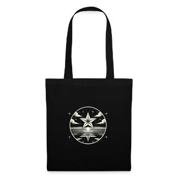 corps céleste, idée cadeau, ciel étoilé comète L - Sac en tissu - noir - Devant
