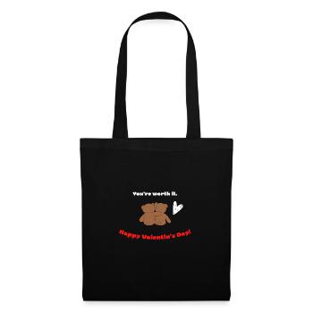 Happy Valentin's Day Design! - Stoffbeutel - Schwarz - Vorne