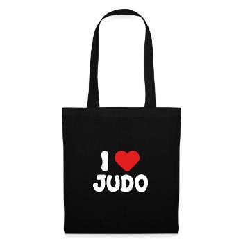 Ich liebe Judo - Stoffbeutel - Schwarz - Vorne
