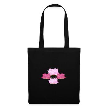 Spirituelle Lotus 777 Engel-Nummer - Stoffbeutel - Schwarz - Vorne
