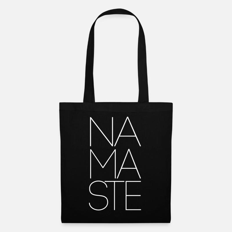 Yoga Namaste Geschenk Geschenkidee - Stoffbeutel - Schwarz