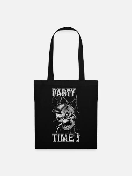 partytime bw - Stoffbeutel - Schwarz