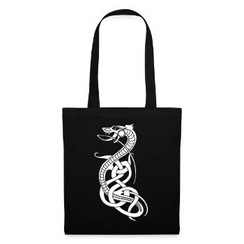 Serpent blanc infini - Sac en tissu - noir - Devant