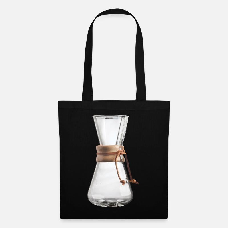 Chemex Design Karaffe Glas Pour Over Kaffeebereite - Stoffbeutel - Schwarz