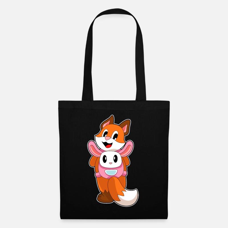 Fuchs Schüler Rucksack Schule - Stoffbeutel - Schwarz